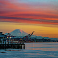 Seattle Sunset with Mount Rainier